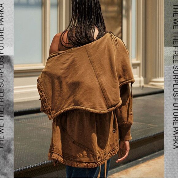 Free People We The Free Surplus Future Parka Olive Night - Picture 6 of 8